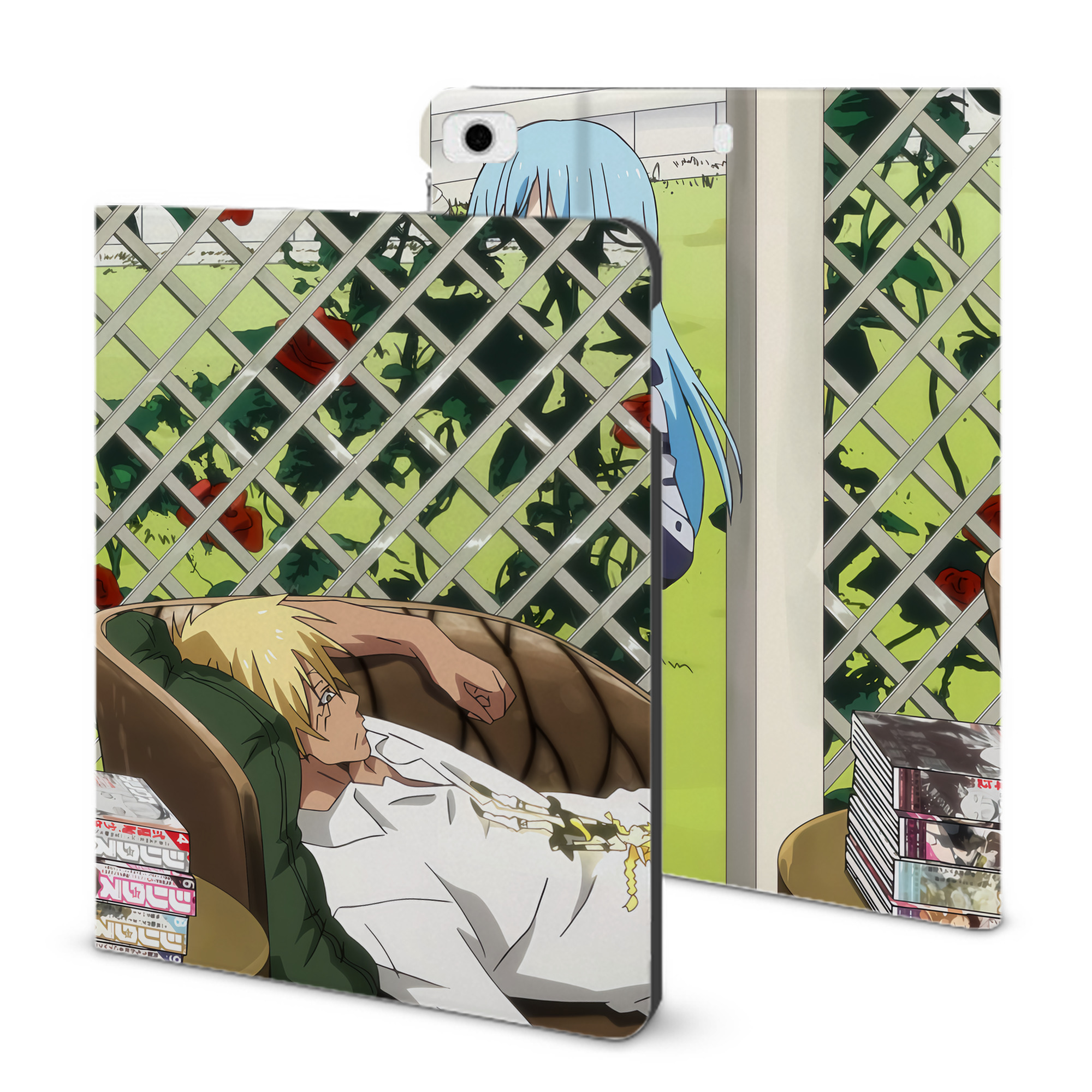 （画像用） 転スラ Regarding Reincarnated to Slime IPad ケース ブック型 PUレザー TPU 耐衝撃 軽量 薄型 ペン収納なし 全面保護 IPad 各モデル対応